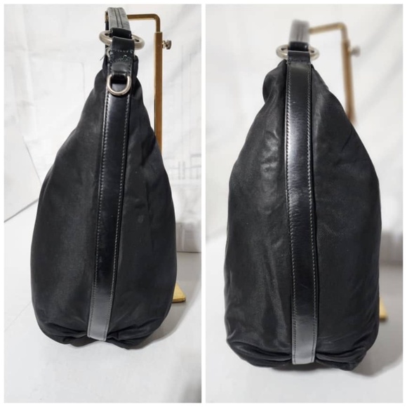 Authentic PRADA Tessuto Nylon Saffiano Sacca Shoulder Bag Black - Picture 11 of 16